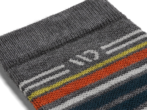 GRAY MULTI STRIPE MICRO CREW - Perspective 2